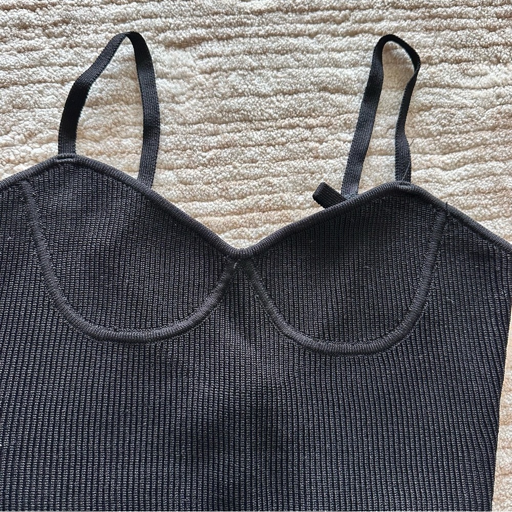 Zara black strappy bodysuit